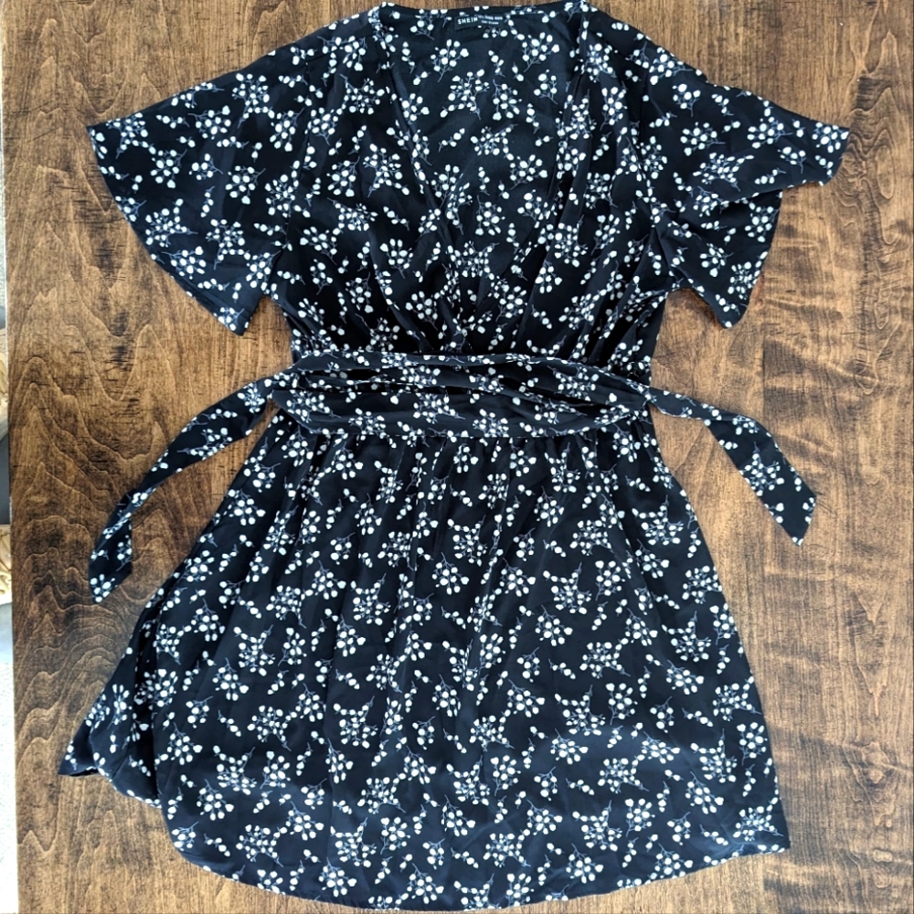 A-Line Flouncy Wrap Dress